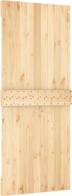 vidaXL Συρόμενη Πόρτα Φυσικό και Μαύρο 85 x 210 cm