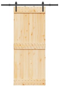 Συρόμενη Μεσόπορτα με Μηχανισμό 85 x 210 εκ. Μασίφ Ξύλο Πεύκου