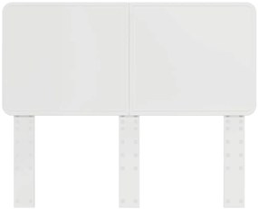 vidaXL Κεφαλάρι με κεφαλάρι Λαμπερό Λευκό 135 cm Επεξεργασμένο ξύλο