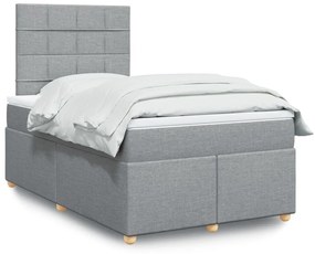 ΚΡΕΒΑΤΙ BOXSPRING ΜΕ ΣΤΡΩΜΑ ΑΝΟΙΧΤΟ ΓΚΡΙ 120X200 ΕΚ. ΥΦΑΣΜΑΤΙΝΟ 3293547