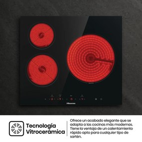 Επαγωγική Πλάκα Hisense E6332BSCE 5700 W 59 cm