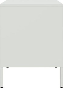 vidaXL Κομοδίνα 2 τεμ. Λευκές 36x39x50,5 εκ. Χάλυβα