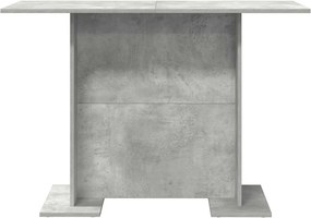 vidaXL Τραπεζαρία 110 x 60 x 75 cm Επεξεργασμένο Ξύλο Σκυρόδεμα Γκρι