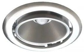 Χωνευτό Σποτ Φωτιστικό Ψευδοροφής Downlight LED 34W Μονή Περιστροφή 3000Κ Φ19,5cm Uno 195-gs Interlight-19313-Ασημί 19313