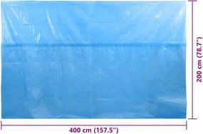 vidaXL Κάλυμμα Πισίνας Μπλε 400 x 200 εκ. από Πολυαιθυλένιο