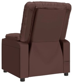 vidaXL Πολυθρόνα Ηλεκτρική Ανακλινόμενη Καφέ Συνθ. Δέρμα