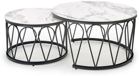 FORMOSA set of 2 coffee tables, white marble DIOMMI V-CH-FORMOSA-LAW