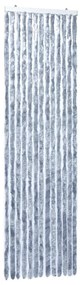 vidaXL Σήτα - Κουρτίνα Πόρτας Ασημί 56 x 185 εκ. από Σενίλ