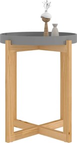 vidaXL Τραπεζάκι Σαλονιού Γκρι 41x41x48,5 εκ. Επεξ. Ξύλο&amp;Μασίφ Πεύκο