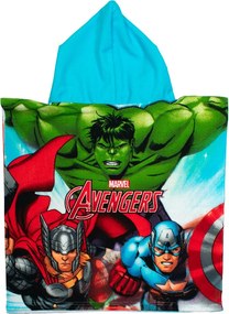 Παιδικό Πόντσο (50x100) Dimcol Avengers 198 White-Multi