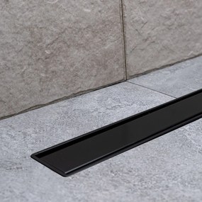 Karag Confluo Primo Compact Line Nero - Γραμμικό Σιφώνι Δαπέδου - 55 εκ.
