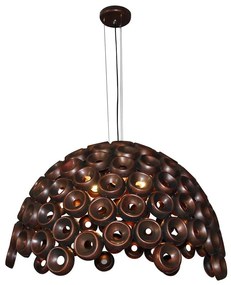Φωτιστικό Οροφής Κρεμαστό HL-3590-2XL 77-4111 Darina Old Bronze Φ92 Homelighting Metal