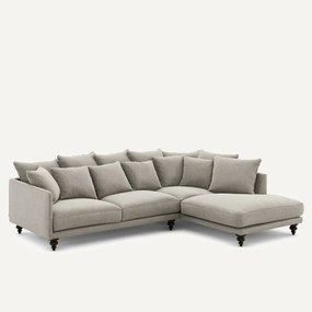 Γωνιακός καναπές από βελούδινο chenille, Lazare