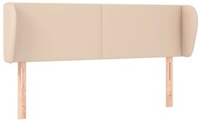 vidaXL Κεφαλάρι με Πτερύγια Καπουτσίνο 147x23x78/88εκ. Συνθετικό Δέρμα