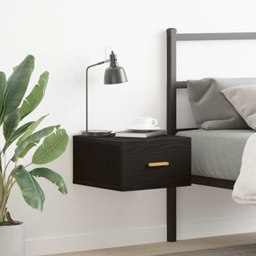 vidaXL Τοίχου Κομοδίνο Μαύρη Βελανιδιά 35x35x20 εκ