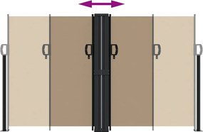 vidaXL Σκίαστρο Πλαϊνό Συρόμενο Taupe 140 x 1200 εκ.