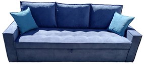 Καναπές Τριθέσιος Lorenzo με αποθηκευτικό χώρο 230x90x85cm Μπλε – VAS4889