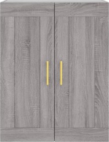 vidaXL Ντουλάπι Γκρι Sonoma 69,5 x 34 x 180 εκ. Επεξεργασμένο Ξύλο