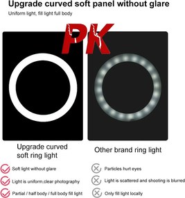 Puluz Ring Light LED 26εκ. με Τρίποδο 1,1 μέτρο