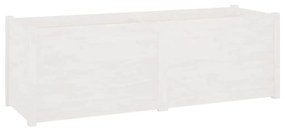 vidaXL Ζαρντινιέρα Κήπου Λευκή 150 x 50 x 50 εκ. από Μασίφ Ξύλο Πεύκου