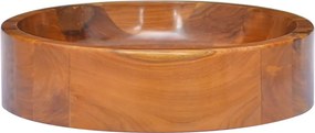 vidaXL Νιπτήρας Ø40 x 10 εκ. από Μασίφ Ξύλο Teak