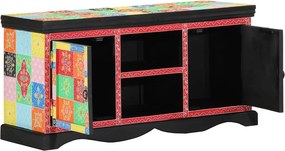 vidaXL Ντουλάπι TV 100 x 35 x 50 εκ Πολύχρωμο Στερεό ξύλο μάνγκο