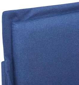 vidaXL Σκελετός Κρεβατιού Χωρίς Στρώμα Μπλε 150x200 εκ. Υφασμάτινο