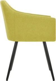 vidaXL Καρέκλες Τραπεζαρίας 2 τεμ Πράσινες Υφασμάτινες