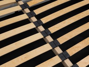Επενδυμένο κρεβάτι Pirkun-140 x 200-Μαύρο