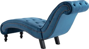 vidaXL Ανάκλιντρο Μπλε Βελούδινο