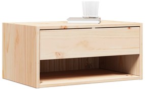 vidaXL Τοίχου Κομοδίνο Καφέ 50 x 32.5 x 24 εκ Συμπαγές ξύλο πεύκου