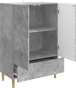 vidaXL Πλαϊνό γραφείο Γκρι Σκυροδέματος 66 x 34,5 x 95 εκ.