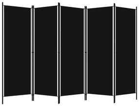Διαχωριστικό Δωματίου με 5 Πάνελ Μαύρο 250 x 180 εκ. - Μαύρο