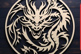 Intra απο ξύλο plywood 3mm-4mm πάχος - Cricut Dragon Papercut Decor Δίασταση 30x20 cm INTRAFABR-89858578