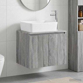 vidaXL Σετ Επίπλων Μπάνιου Γκρι Sonoma Επεξεργασμένο Ξύλο