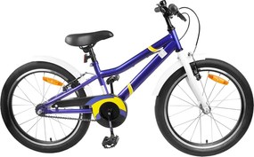 vidaXL Παιδικό Ποδήλατο 22 ίντσες για 7-12 ετών Μπλε Λευκό