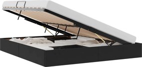 vidaXL Κρεβάτι Οθωμανικού Τύπου Μαύρο 180 x 200 cm Βελούδο