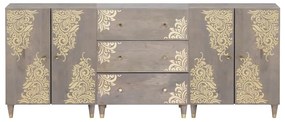 vidaXL Σετ Επίπλων Μπάνιου 3 pcs Γκρι και Χρυσό 180 x 33 x 75 εκ.