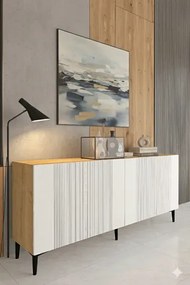 Stewehome κονσόλα τηλεόρασης πολύχρηστο ντουλάπι και γωνιά καφέ 150x32x75 cm