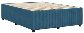 vidaXL Πλαίσιο Κρεβατιού Μπλε 160x200 εκ. Βελούδινο