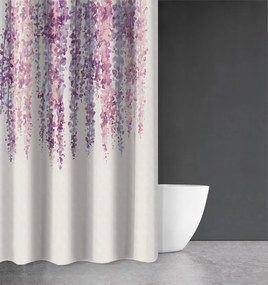 Κουρτίνα Μπάνιου Abstract Des 115 Purple 180x200 - Saint Clair