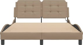 vidaXL Πλαίσιο Κρεβατιού με LED Χωρίς Στρώμα Zadar 120x200 εκ.