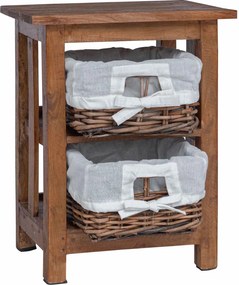 vidaXL Τραπεζάκι Πλευράς Καφέ Μασίφ ξύλο μαόνι