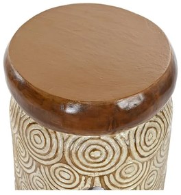 Βοηθητικό Τραπέζι DKD Home Decor Φυσικό Λευκό Ξύλο αλβασίας (29 x 29 x 49 cm) (30 x 30 x 50 cm)