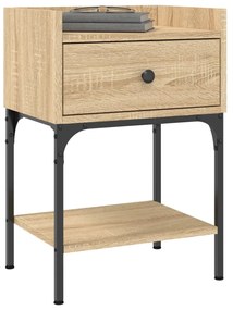 vidaXL Κομοδίνα 2 τεμ. Sonoma Δρυς 40,5x31x60 εκ. Επεξεργασμένο Ξύλο