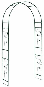 vidaXL Κήπος Αψίδα Floral Πράσινο 115 x 37 x 231 εκ.