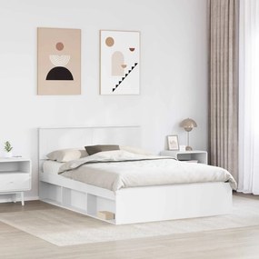 vidaXL Σκελετός Κρεβατιού Λευκό 140 x 200 cm Επεξεργασμένο ξύλο