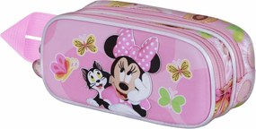 Διπλή Κασετίνα Minnie Mouse Kitten Ροζ 22 x 8 x 9,5 cm 3D