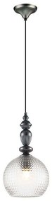 Φωτιστικό Οροφής Talisa 4169700 Clear-Black Viokef Metal, Glass