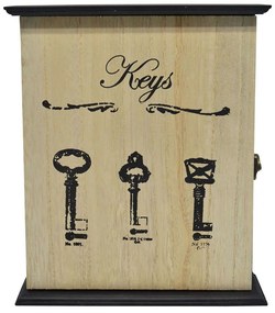 Κλειδοθήκη Keys 812721 22,5x6x26,5cm Natural-Black Ankor Ξύλο